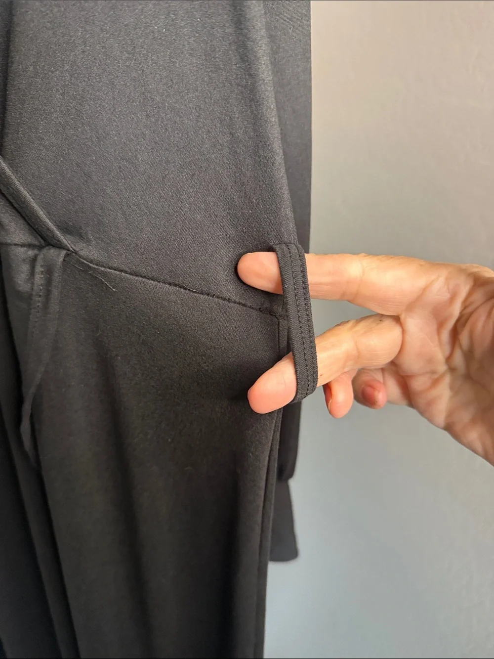 Go Couture Black Surplice Long Sleeve Maxi Dress